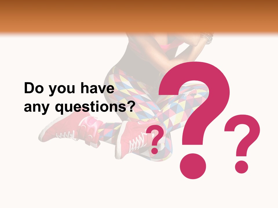 Dancer Exercise Fly PowerPoint Template