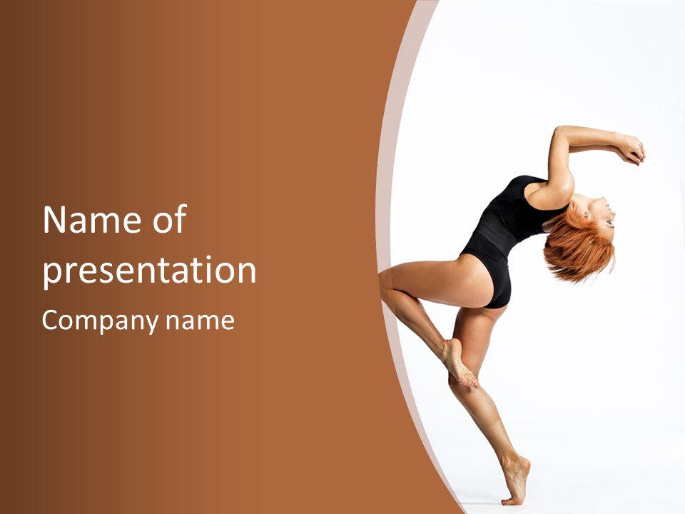 Sexy Attractive Gymnastic PowerPoint Template