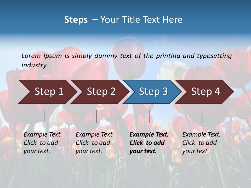 Beauty Of Nature Background Tulip PowerPoint Template