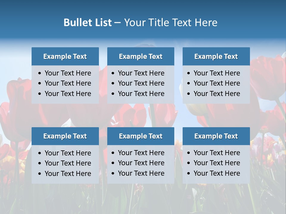 Beauty Of Nature Background Tulip PowerPoint Template