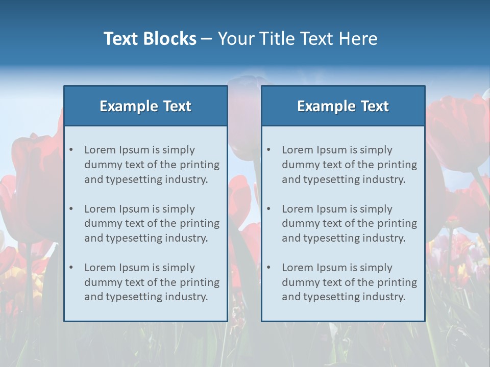 Beauty Of Nature Background Tulip PowerPoint Template