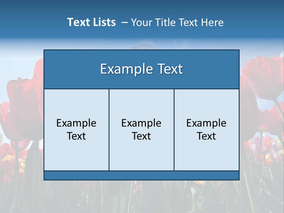 Beauty Of Nature Background Tulip PowerPoint Template