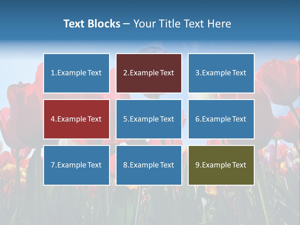 Beauty Of Nature Background Tulip PowerPoint Template