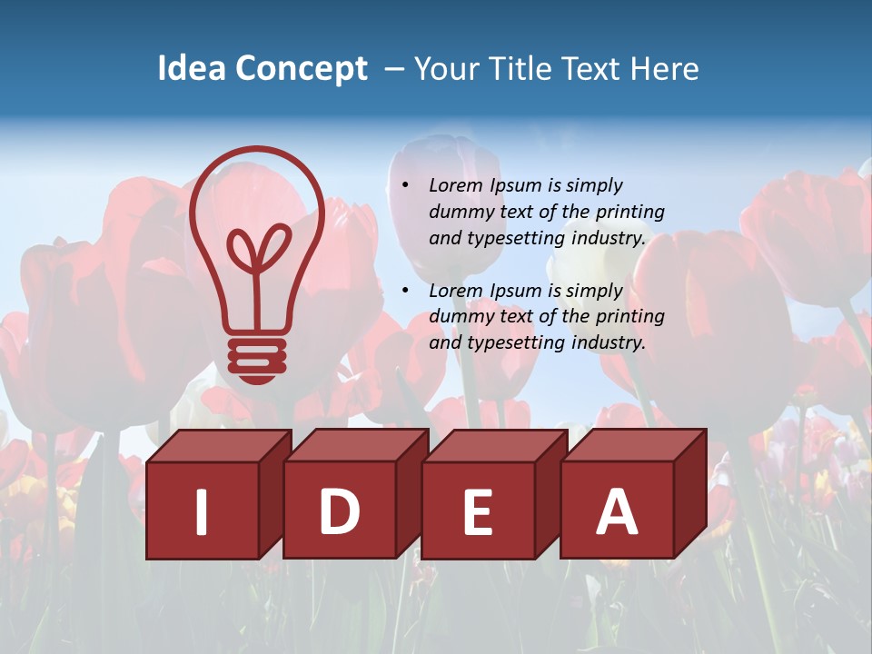 Beauty Of Nature Background Tulip PowerPoint Template