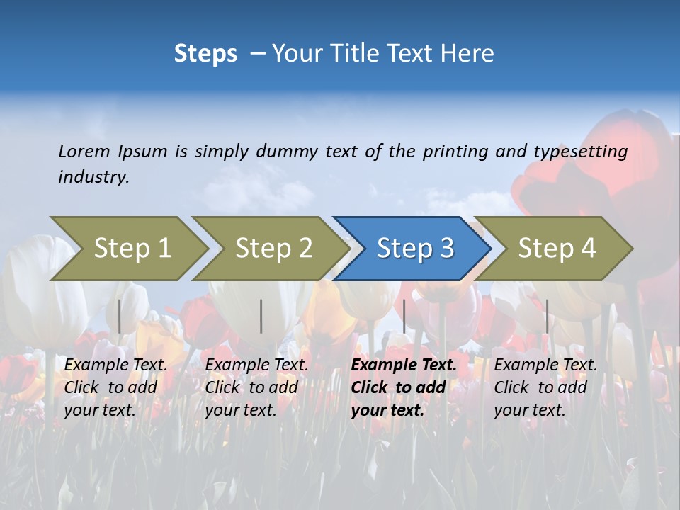 Tulip Yellow Multi Colored PowerPoint Template