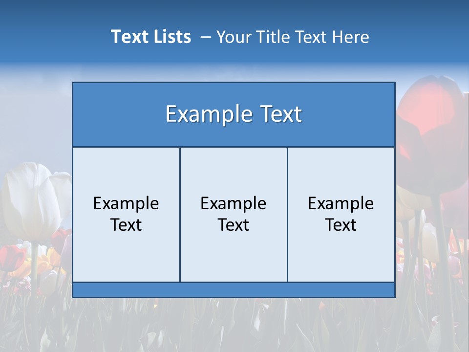 Tulip Yellow Multi Colored PowerPoint Template
