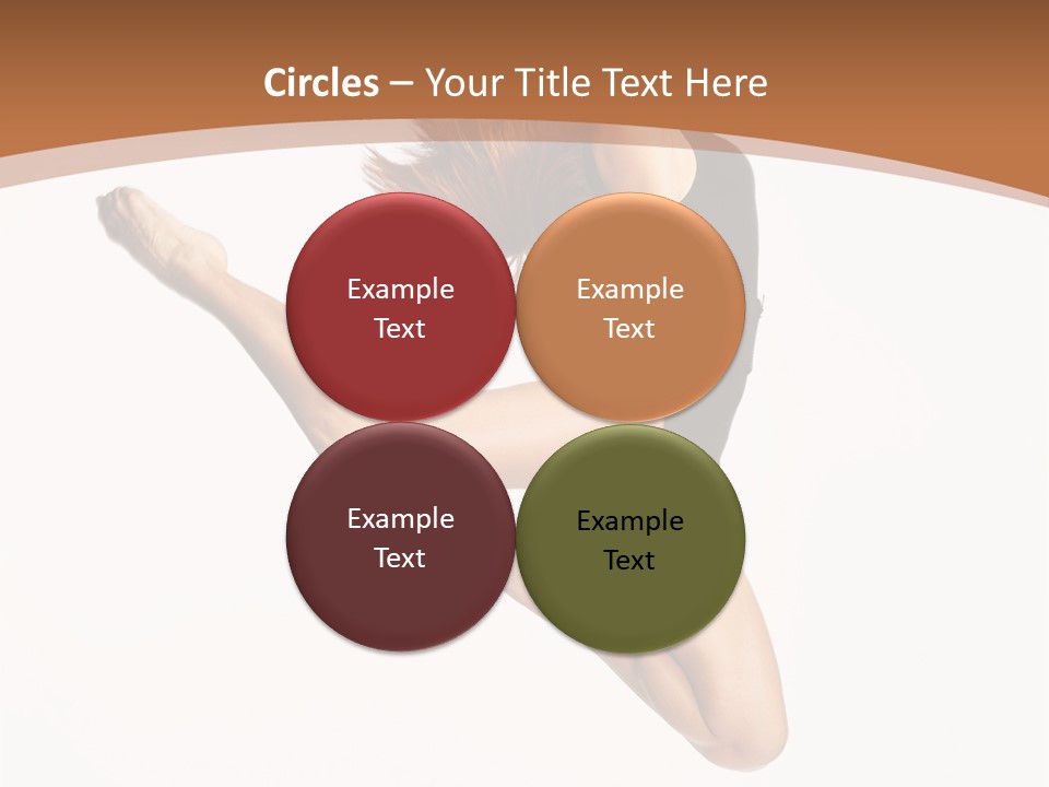 Girl Fly Jump PowerPoint Template