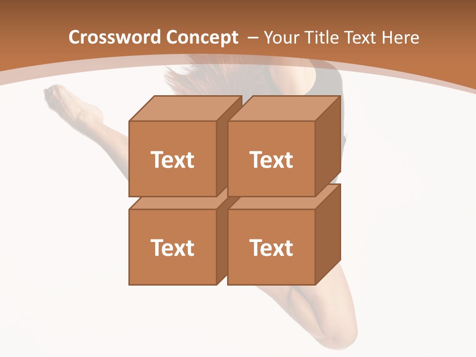 Girl Fly Jump PowerPoint Template