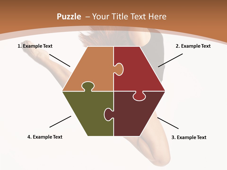 Girl Fly Jump PowerPoint Template