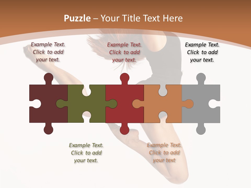 Girl Fly Jump PowerPoint Template