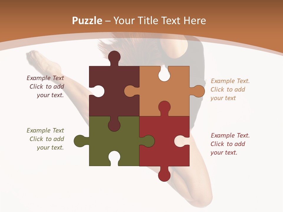 Girl Fly Jump PowerPoint Template