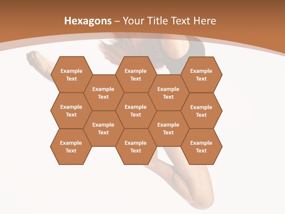 Girl Fly Jump PowerPoint Template