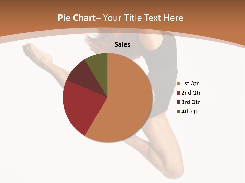 Girl Fly Jump PowerPoint Template