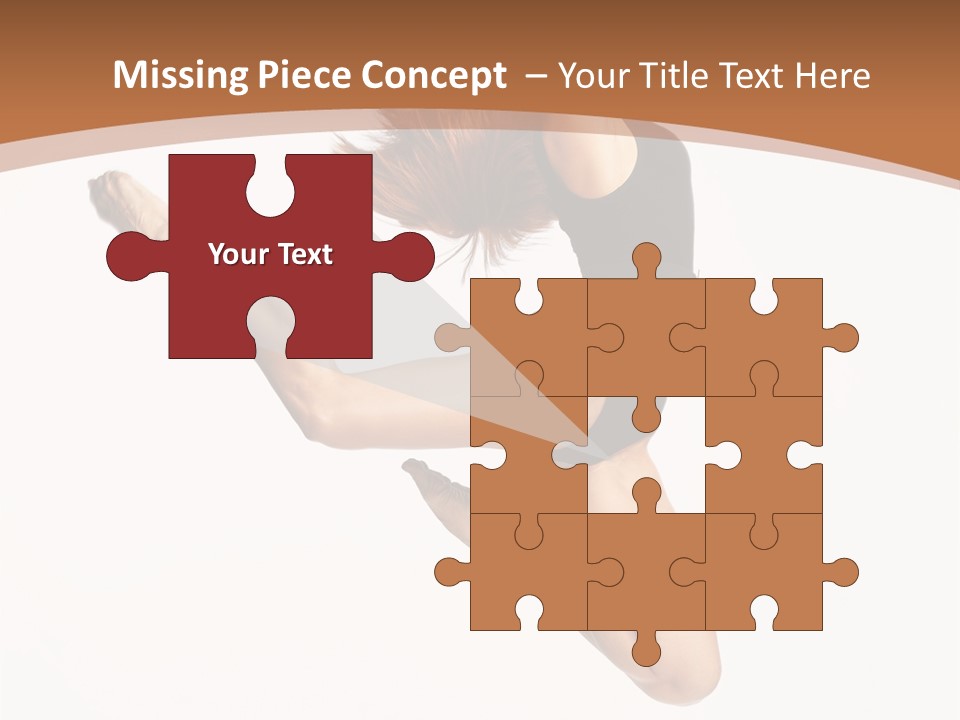 Girl Fly Jump PowerPoint Template