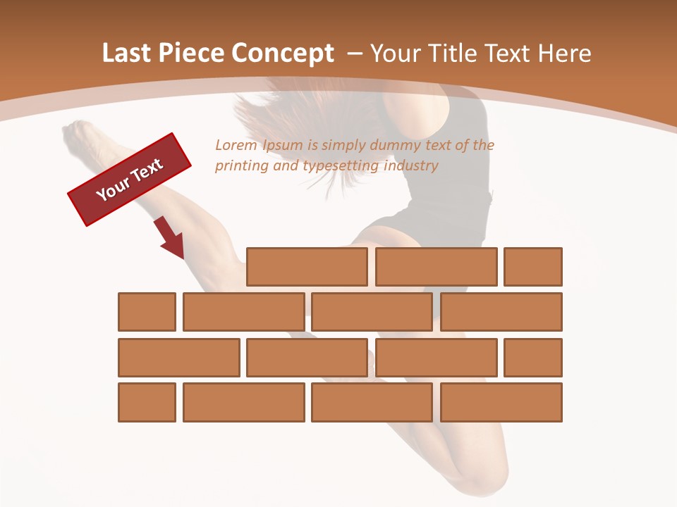 Girl Fly Jump PowerPoint Template