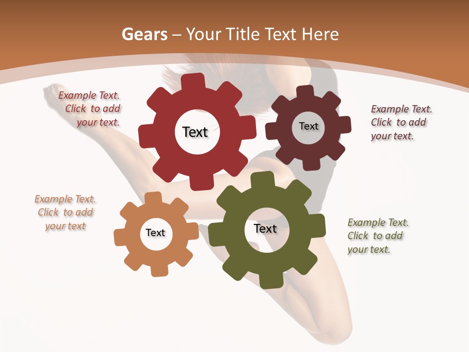 Girl Fly Jump PowerPoint Template