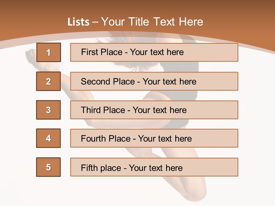 Girl Fly Jump PowerPoint Template