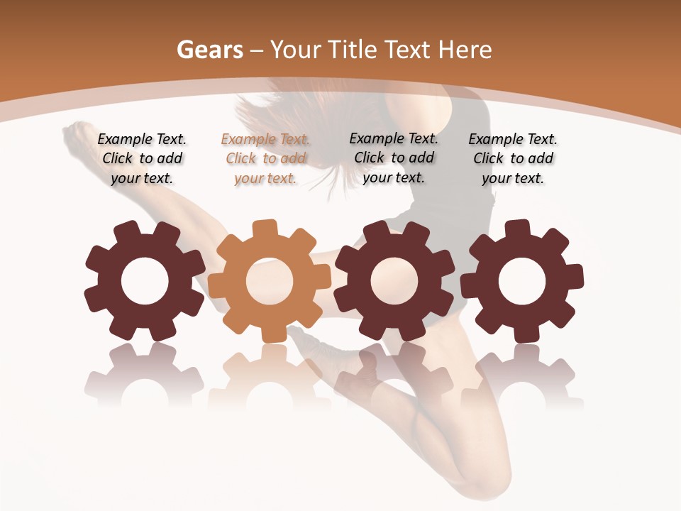 Girl Fly Jump PowerPoint Template