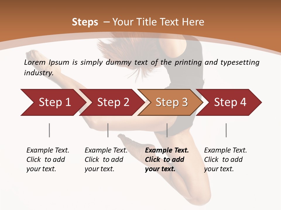 Girl Fly Jump PowerPoint Template