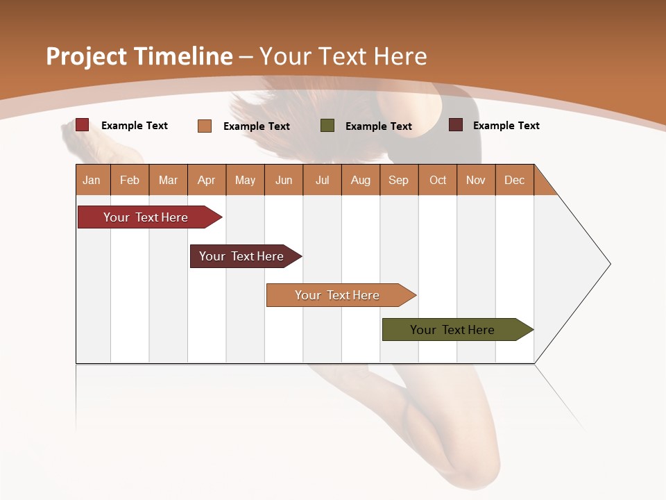 Girl Fly Jump PowerPoint Template