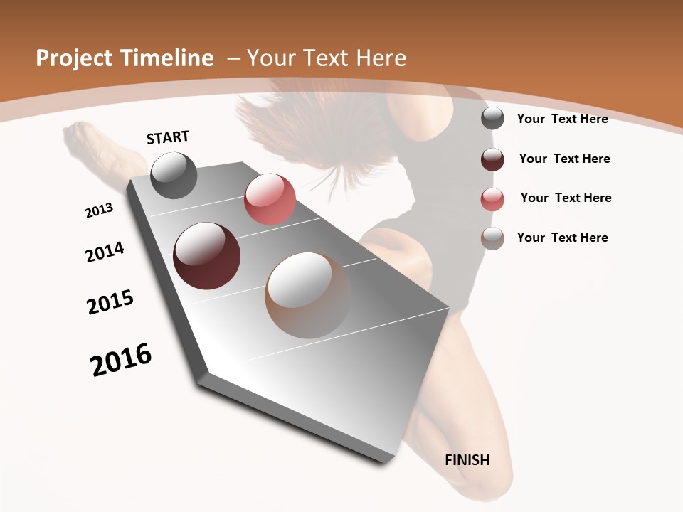 Girl Fly Jump PowerPoint Template