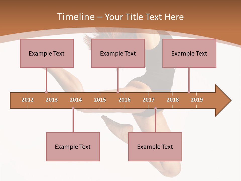 Girl Fly Jump PowerPoint Template
