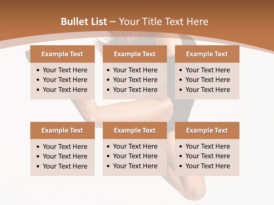 Girl Fly Jump PowerPoint Template