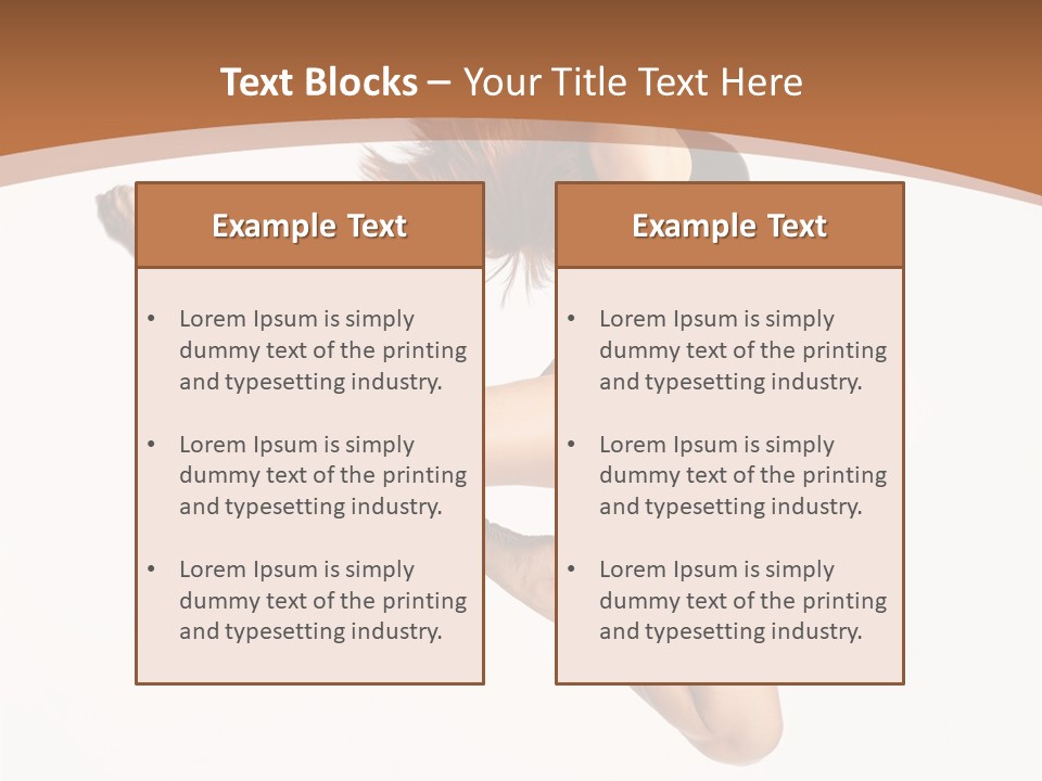 Girl Fly Jump PowerPoint Template