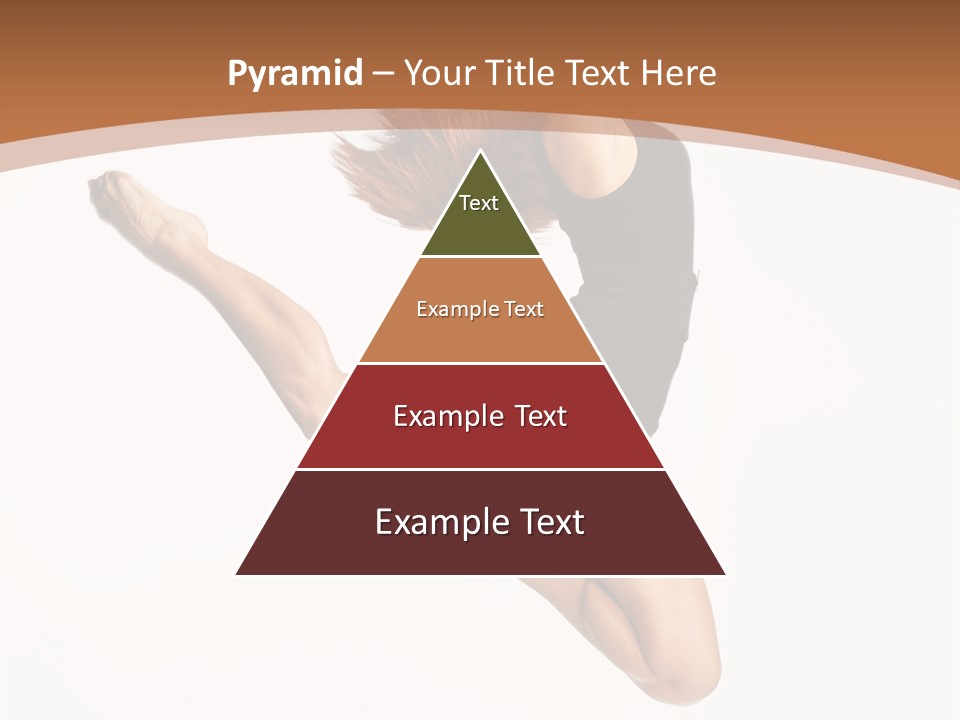 Girl Fly Jump PowerPoint Template