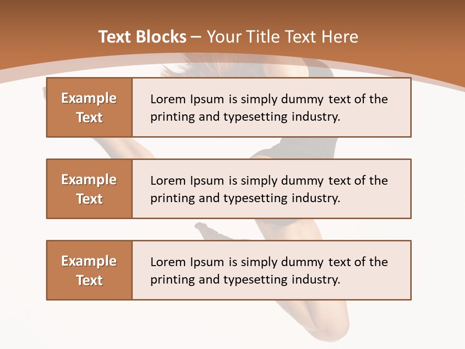 Girl Fly Jump PowerPoint Template