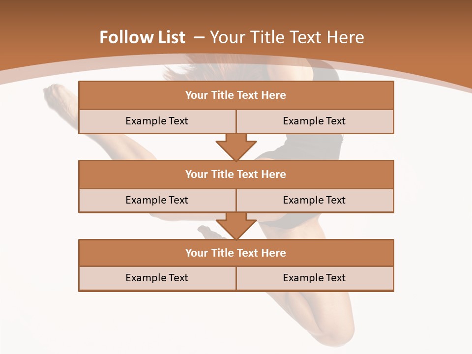 Girl Fly Jump PowerPoint Template