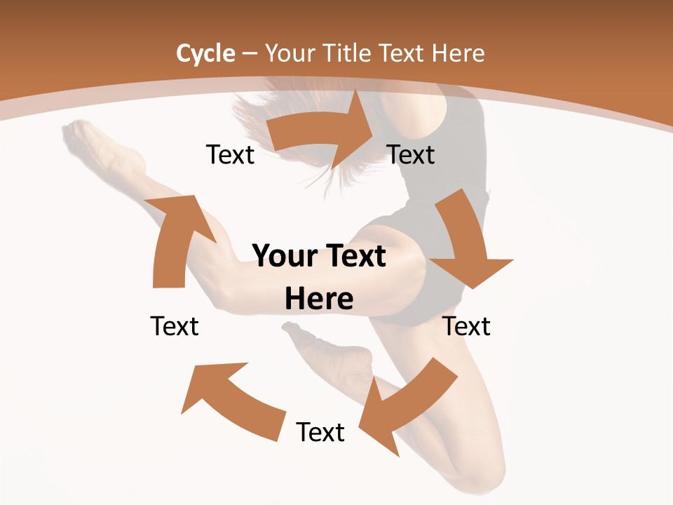 Girl Fly Jump PowerPoint Template