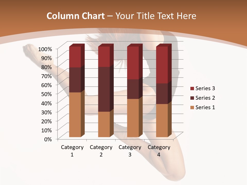 Girl Fly Jump PowerPoint Template