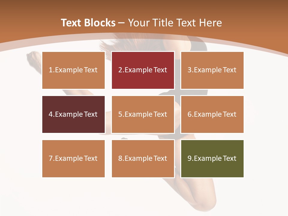 Girl Fly Jump PowerPoint Template