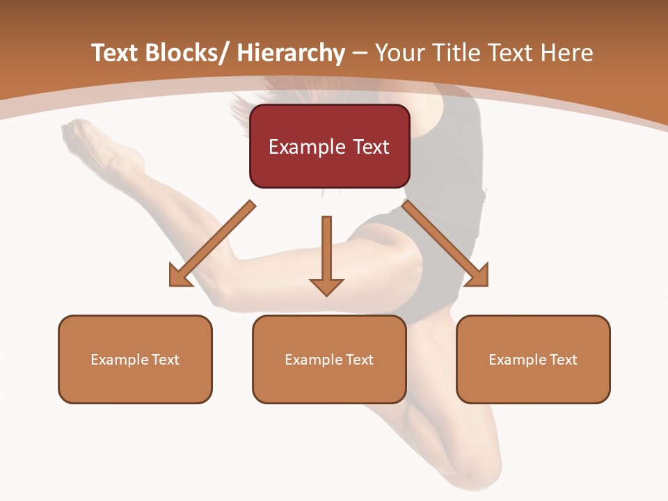 Girl Fly Jump PowerPoint Template