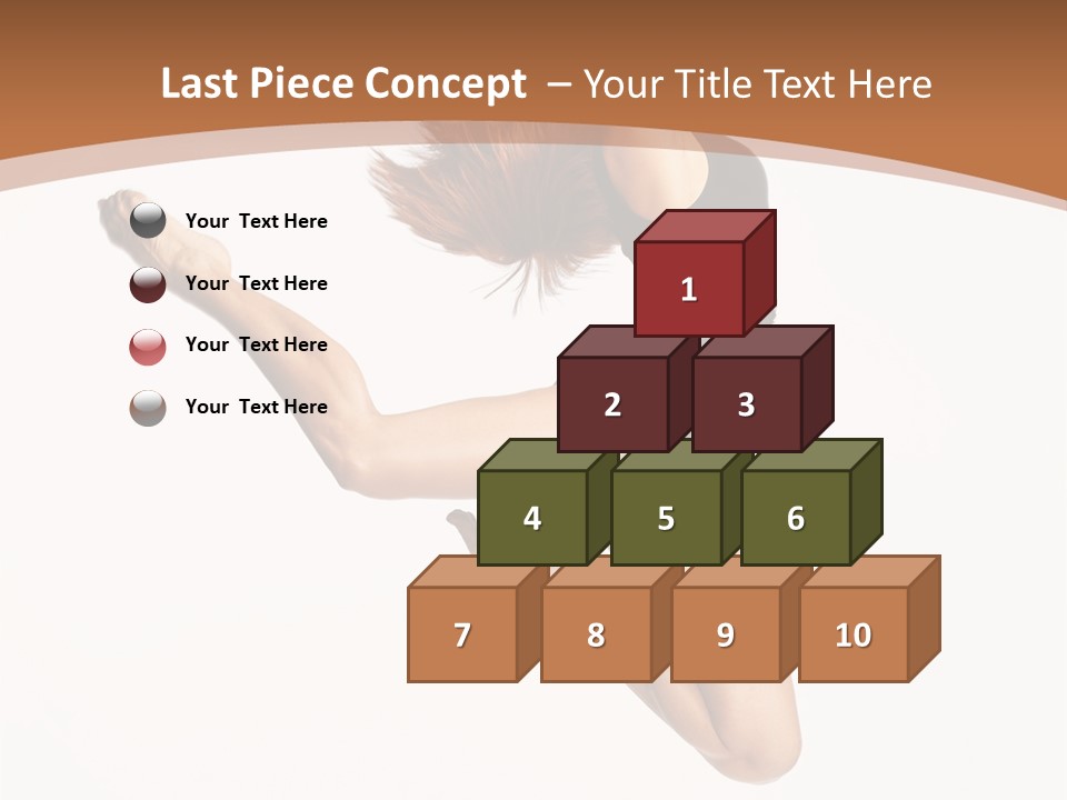 Girl Fly Jump PowerPoint Template