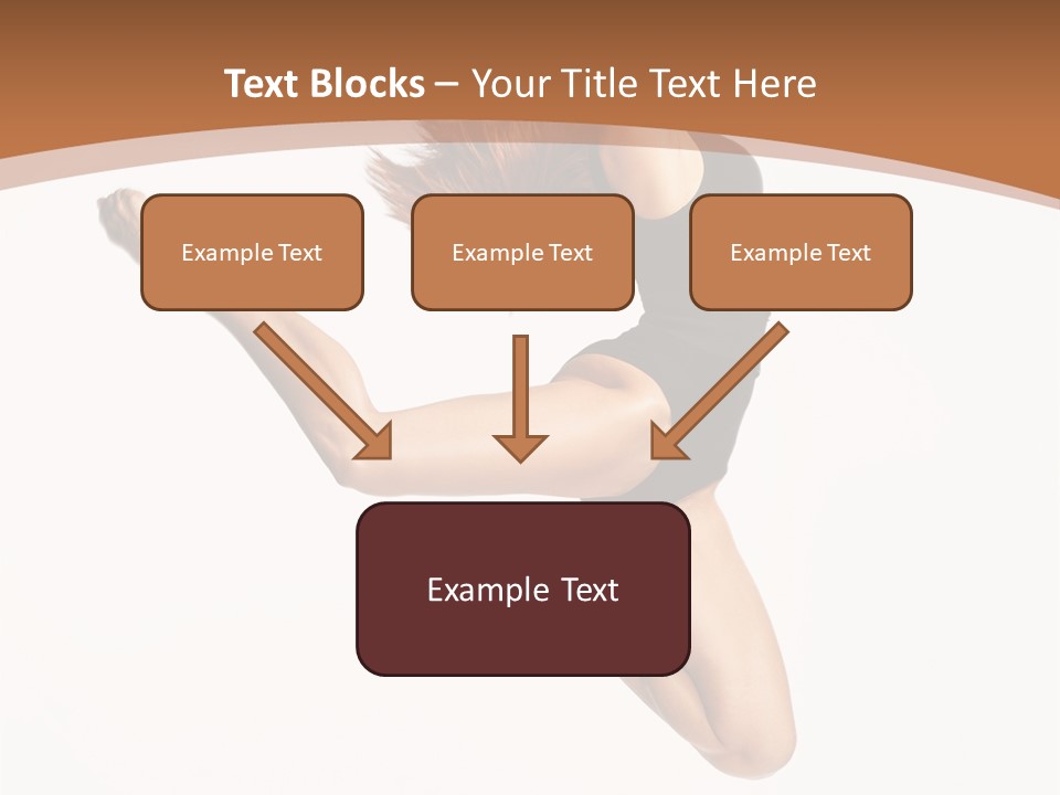 Girl Fly Jump PowerPoint Template