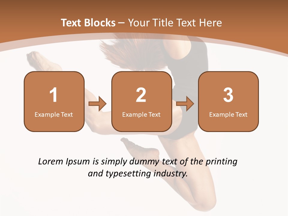 Girl Fly Jump PowerPoint Template