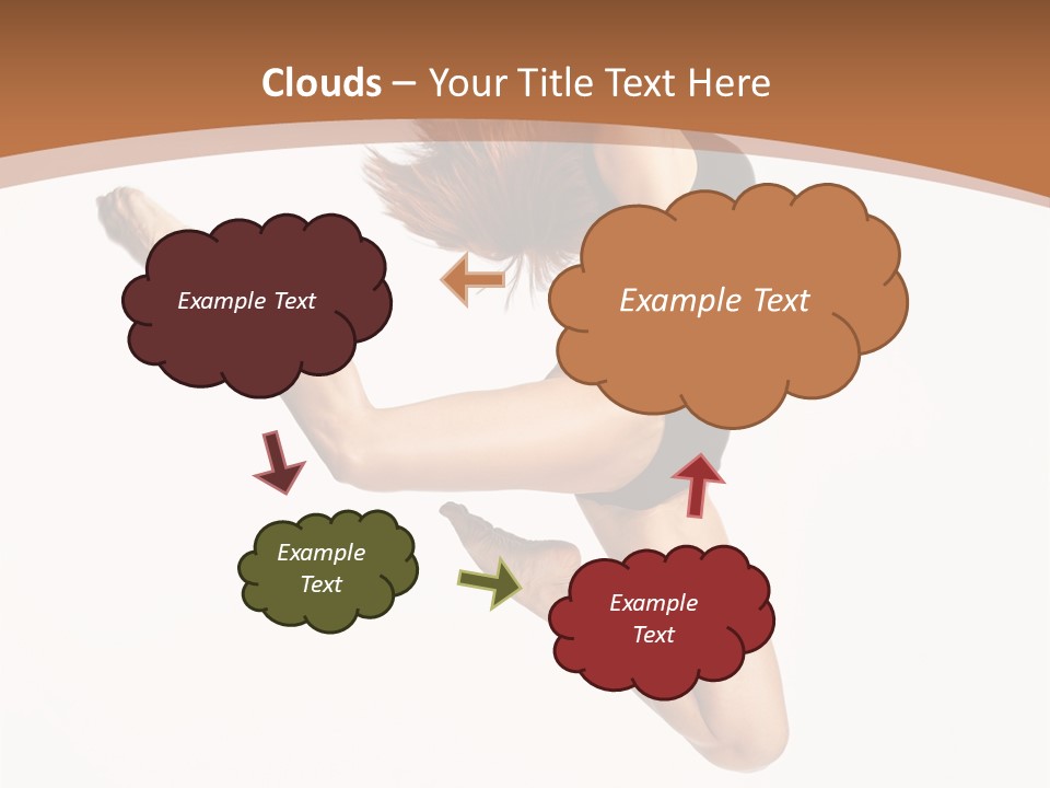 Girl Fly Jump PowerPoint Template