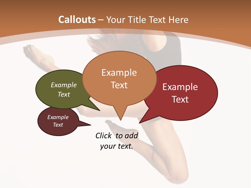 Girl Fly Jump PowerPoint Template