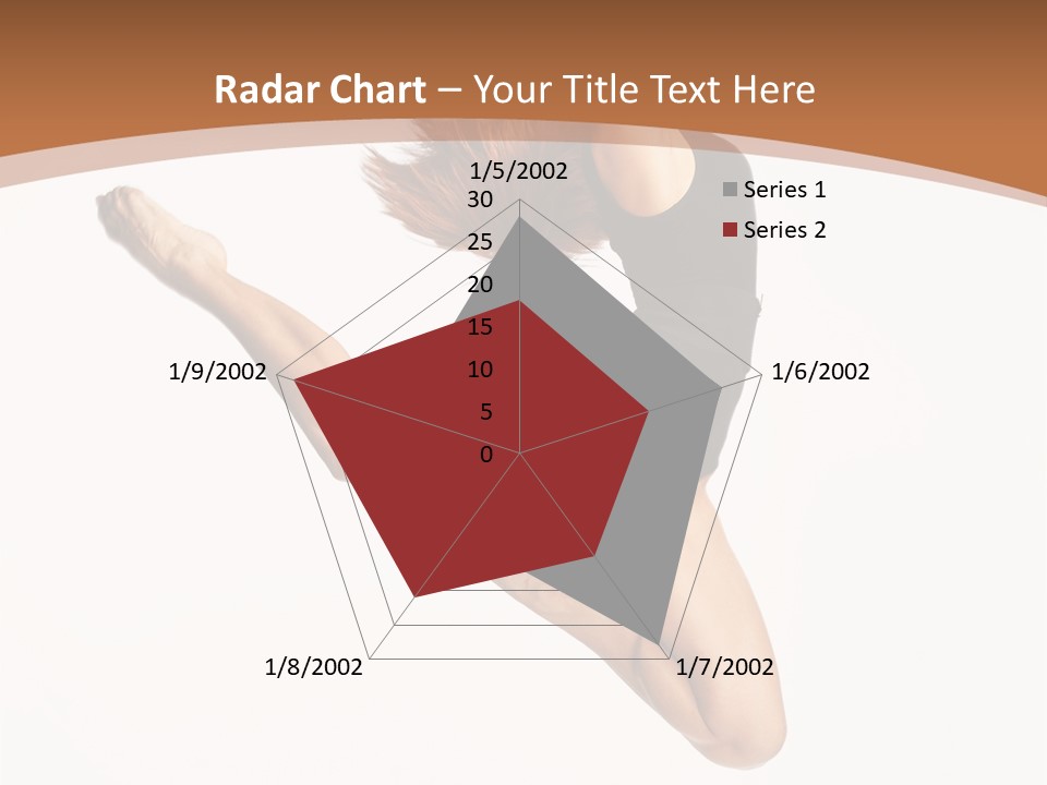 Girl Fly Jump PowerPoint Template