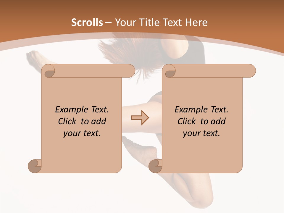 Girl Fly Jump PowerPoint Template