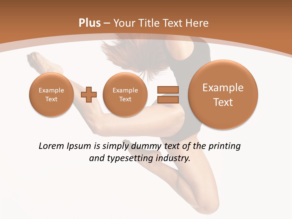 Girl Fly Jump PowerPoint Template