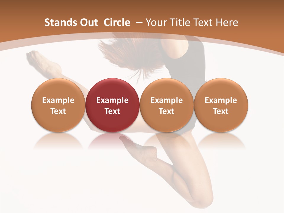 Girl Fly Jump PowerPoint Template