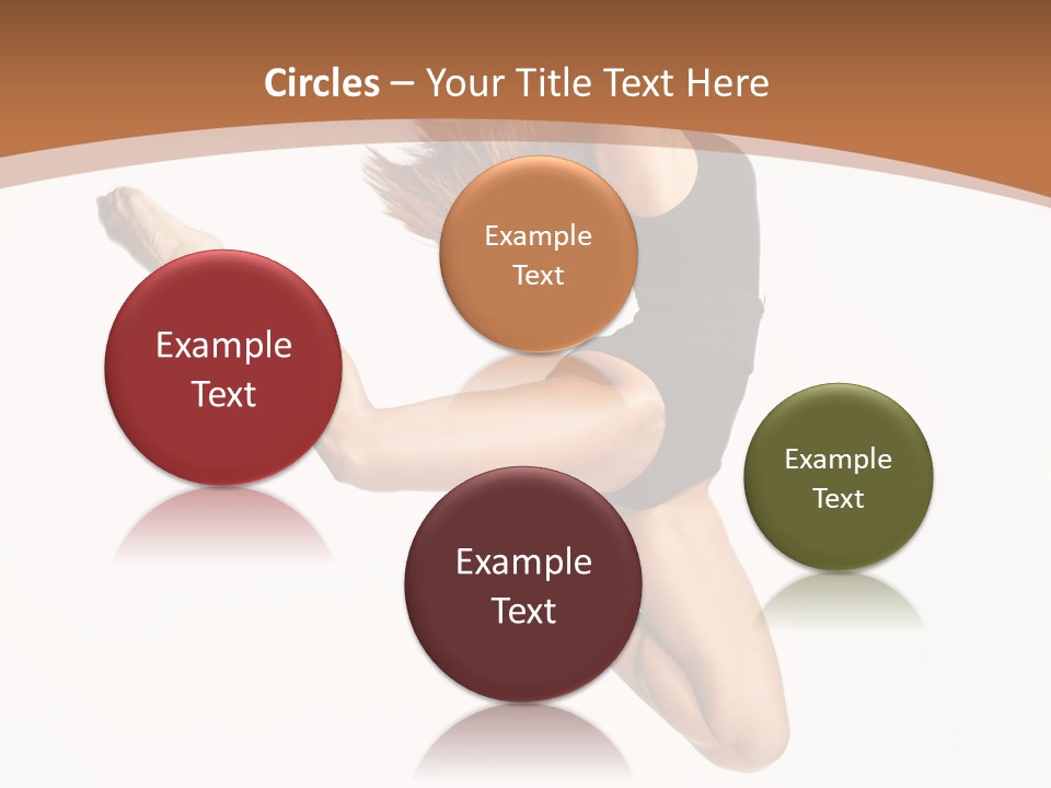 Girl Fly Jump PowerPoint Template