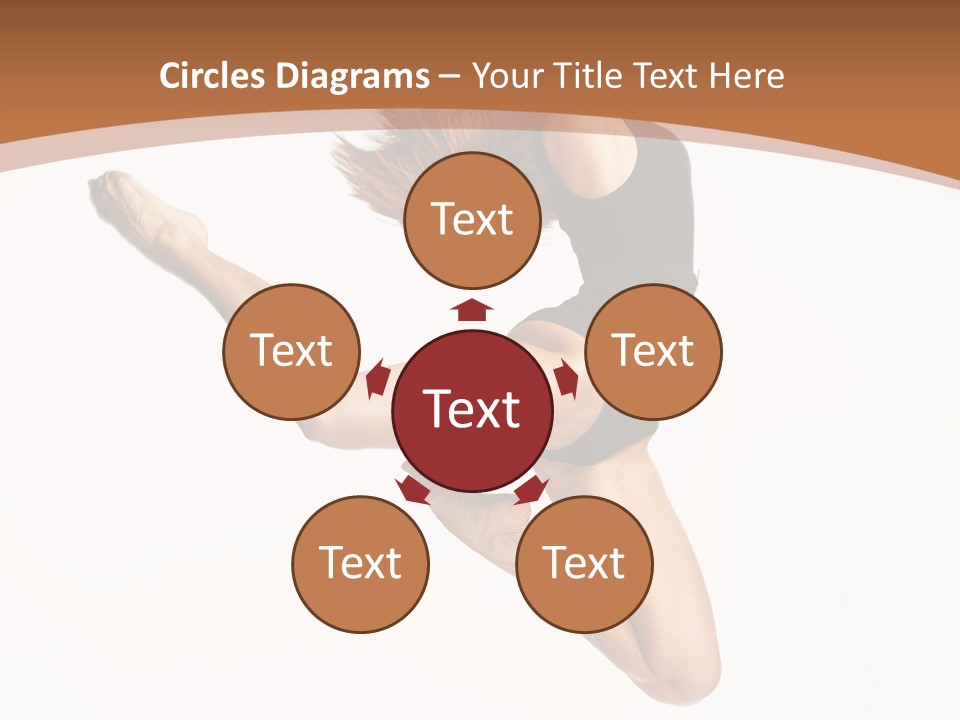 Girl Fly Jump PowerPoint Template