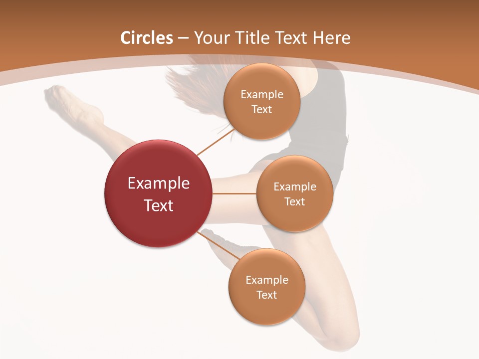 Girl Fly Jump PowerPoint Template