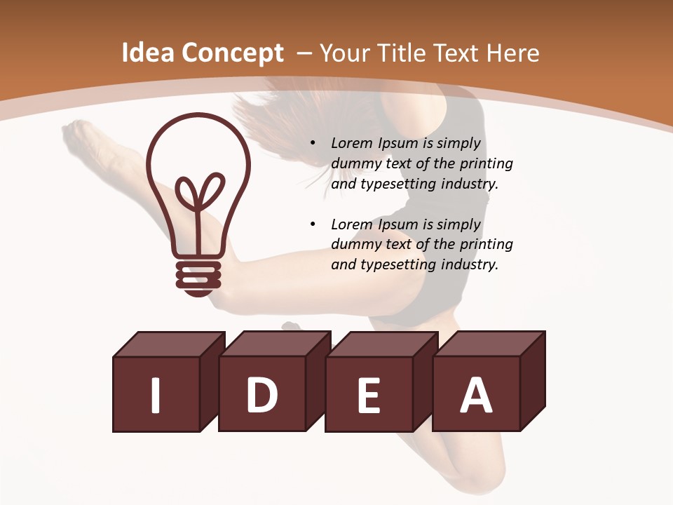 Girl Fly Jump PowerPoint Template