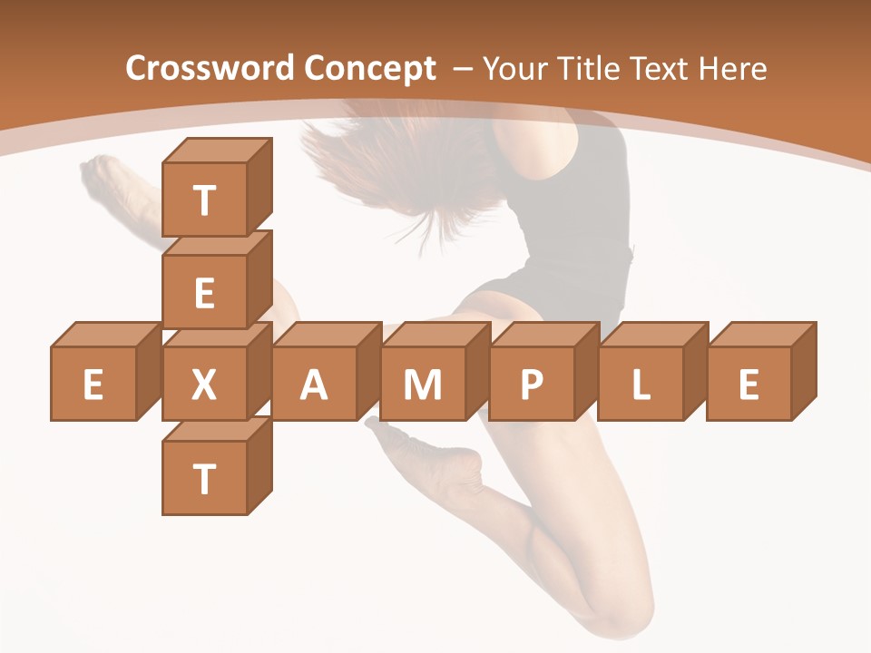 Girl Fly Jump PowerPoint Template