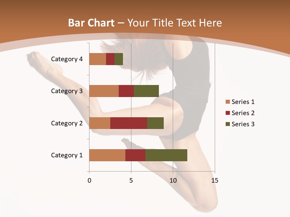 Girl Fly Jump PowerPoint Template